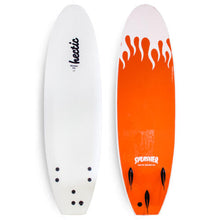 Load image into Gallery viewer, HECTIC BOARD CO 2022 SPLASHER SOFTBOARD WHITE ORANGE 7'0

